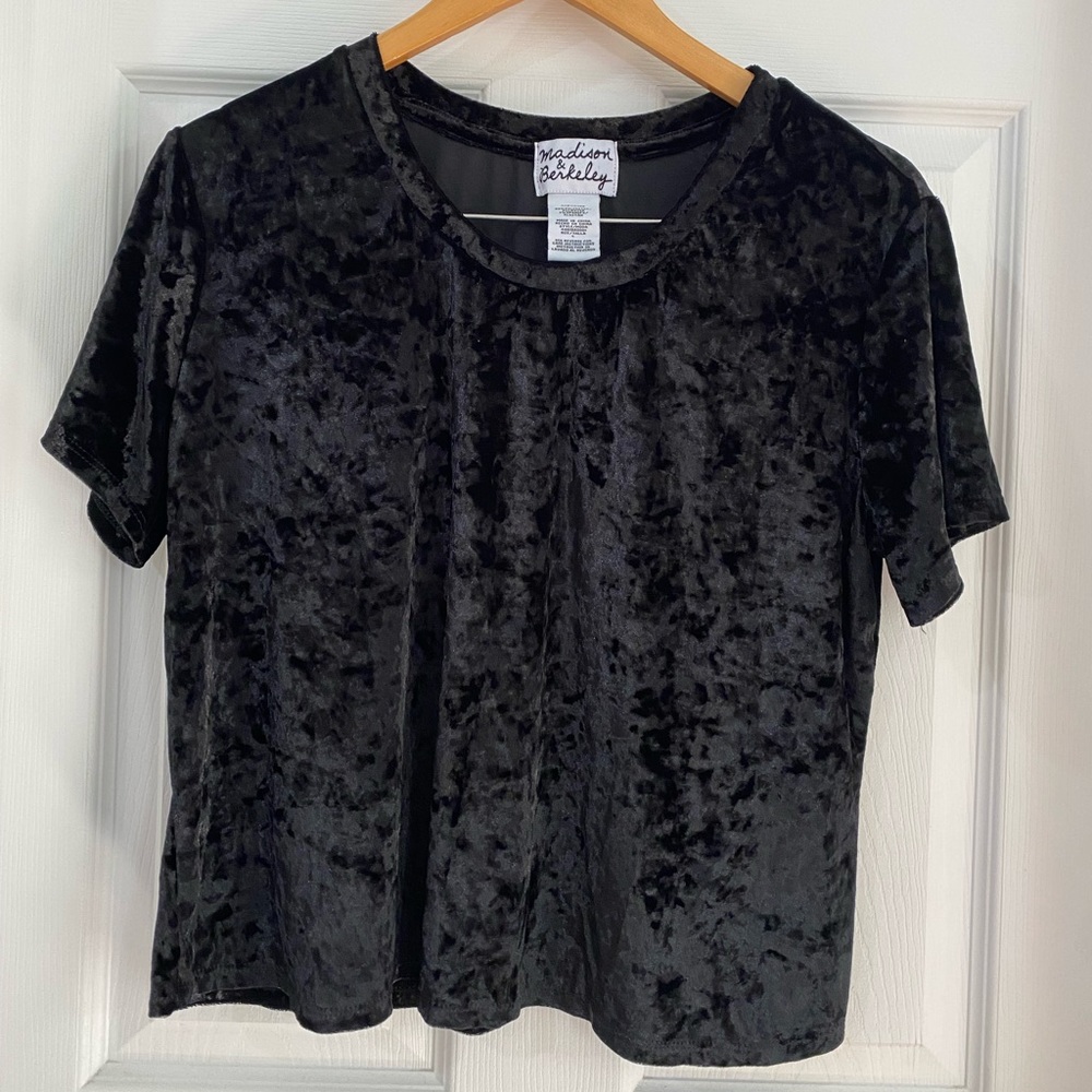 Crushed Velvet Tee Croptop